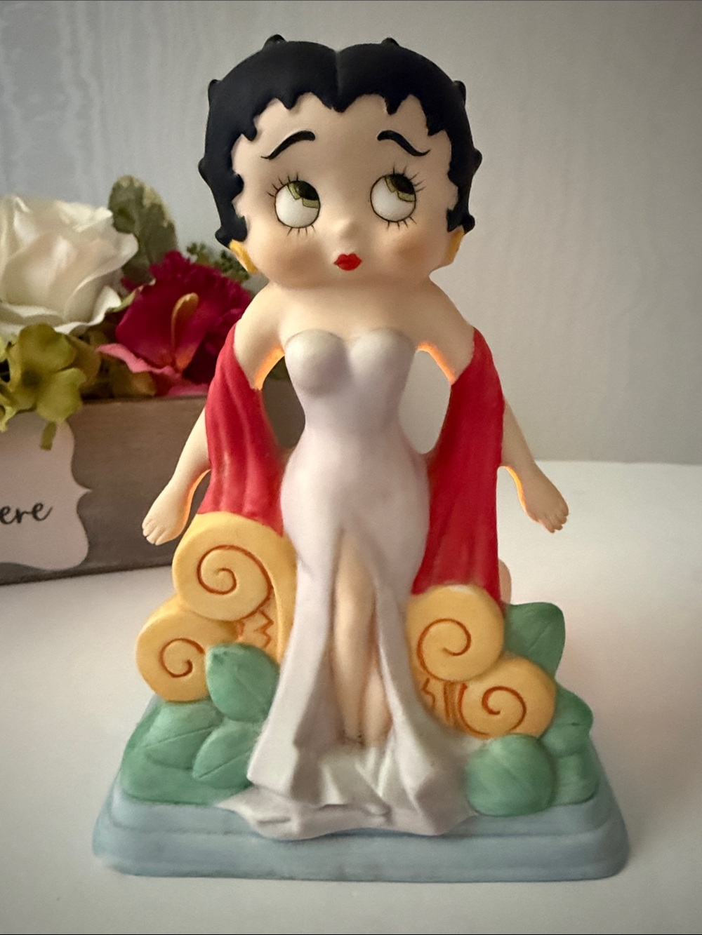Vintage 1985 Vandor Betty Boop Porcelain Votive Candle Holder Figurine KFS